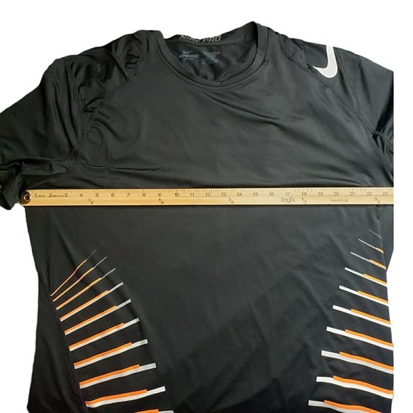 Mens Nike Pro Fitted Spandex Shirt Black W Graphic Size XXL - Picture 3 of 7